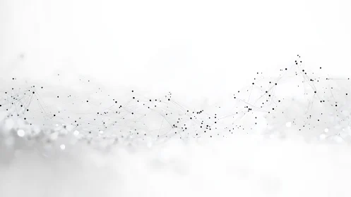Abstract network connections on white background, minimalist digital art.