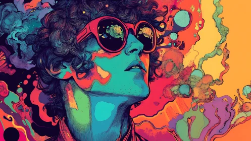 Chromatic dreamer leans into a swirling psychedelic cosmos