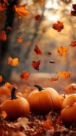 Pumpkin patch waltz beneath swirling amber leaves.