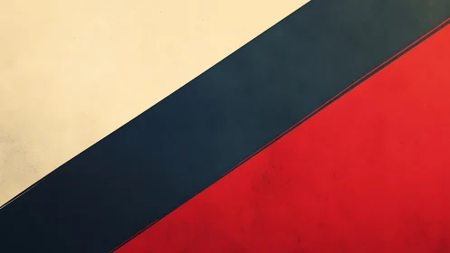 Diagonal tricolor abstraction with textured matte color fields