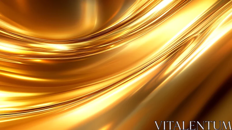 Shimmering Liquid Gold Abstract Background with Smooth Waves.
