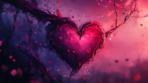 Glowing Heart Comes Alive With Love