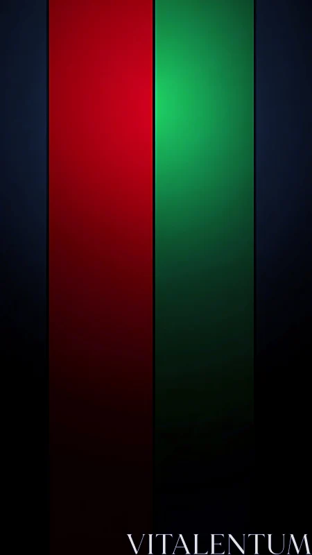 Minimalist RGB vertical bands with luminous centerfield glow.