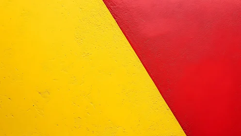 Diagonal color truce lets red and yellow quietly vibrate