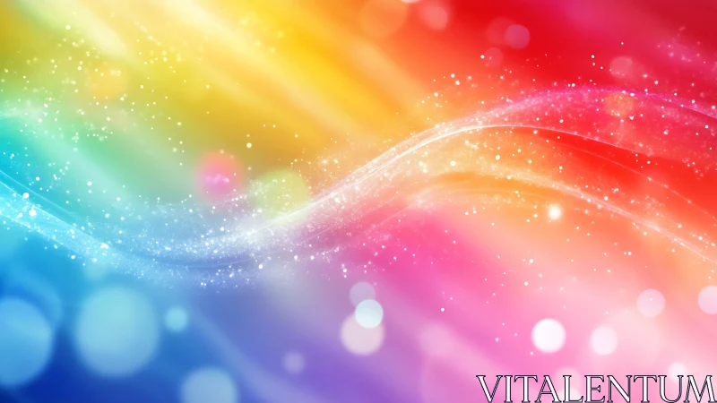 Chromatic lightwave continuum with particulate bokeh diffusion.