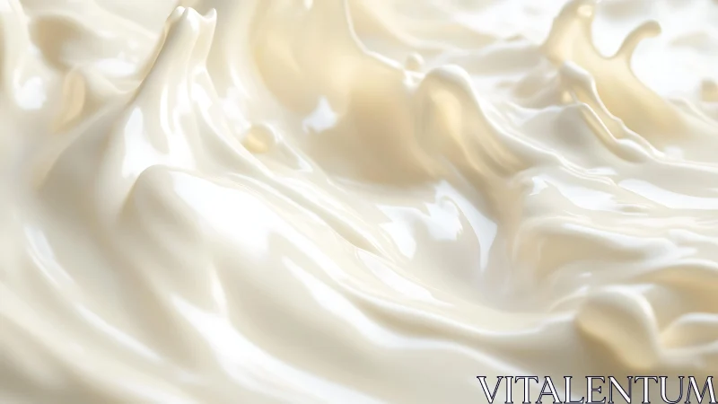 Creamy milk splash close-up in soft focus, abstract food art.