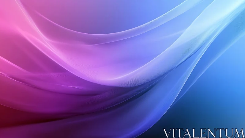 Silken light waves sweep across a vibrant gradient sky