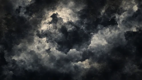 Brooding stormheart clouds swirling in painted nocturne skies.