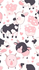 Pastel cow cuties drift through a heartspotted daydream field
