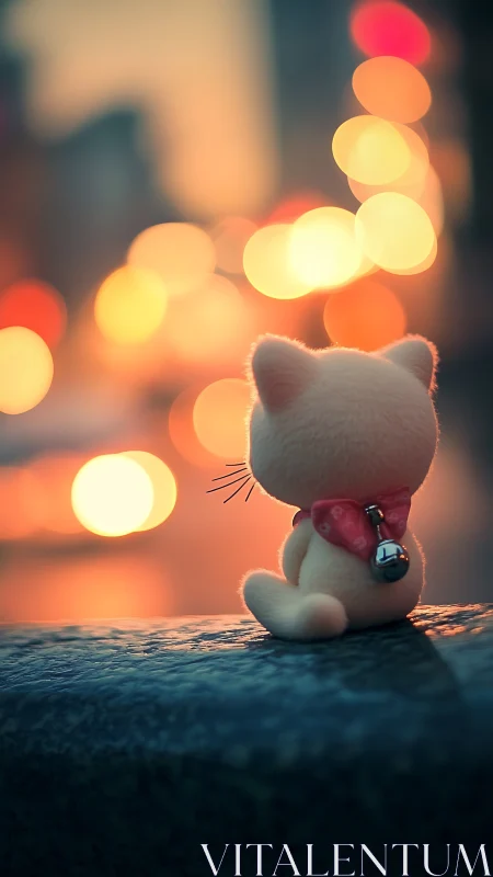 Porcelain Fortune Keeper Glows in Urban Twilight Magic