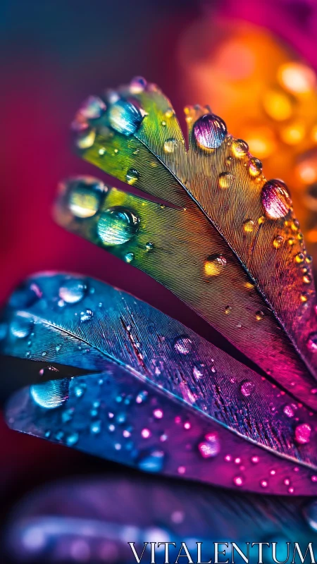 Macro plumage study with iridescent chromatic gradients.