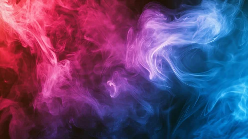 Chromatic smoke currents collide in electric color storm.