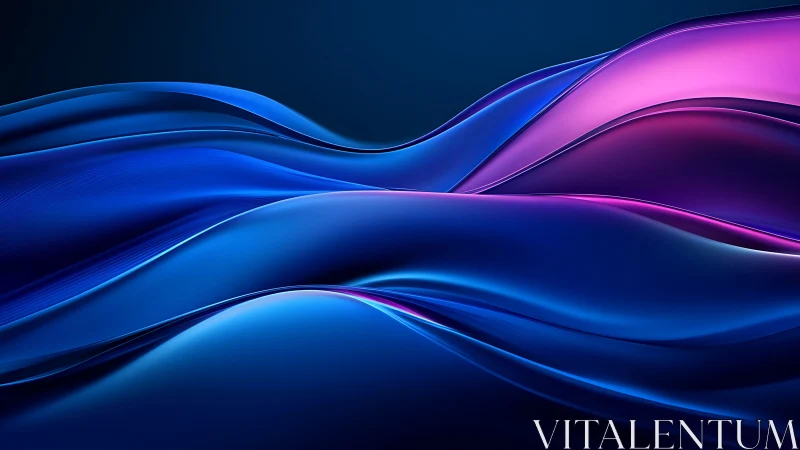 Soothing neon waves of blue and violet gently drifting by.