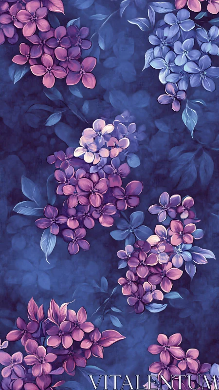 Layered Floral Composition with Chromatic Gradient Rendering.