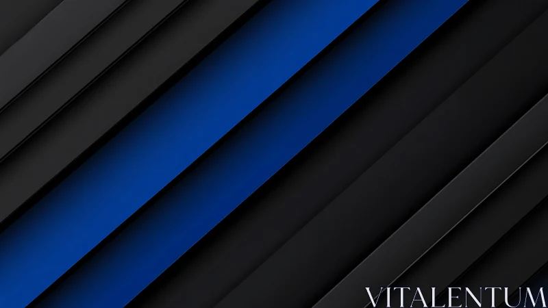 Diagonal Black and Blue Abstract Geometric Wallpaper Design.