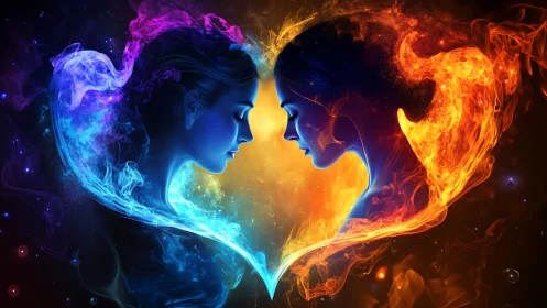 Twin Souls in Cosmic Balance.
