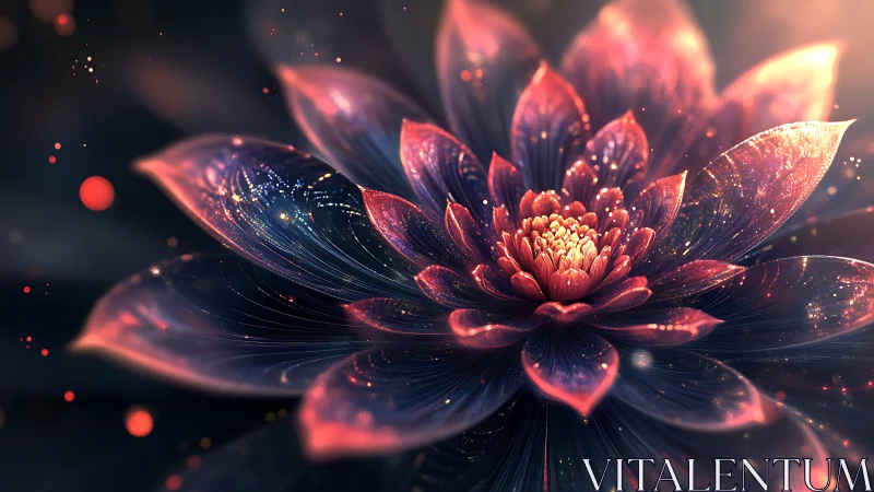 Starlit petals unfold like a cosmic bloom at twilight