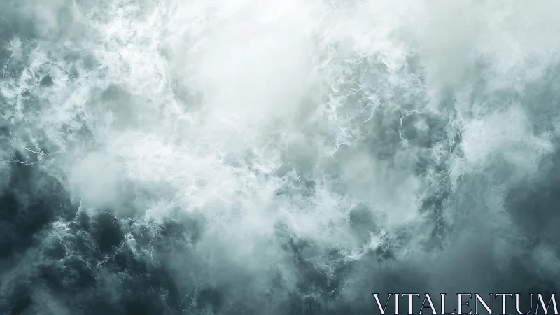 Dramatic storm clouds with lightning in a moody, atmospheric style.