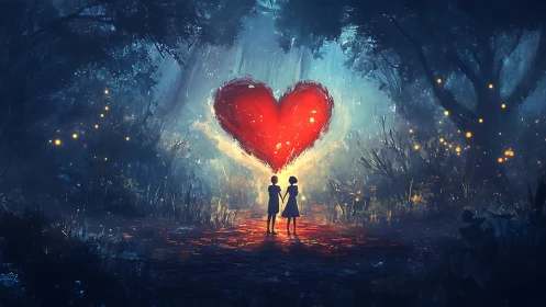 Luminous Heart Portal: Romantic Digital Narrative.