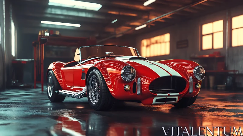 High-gloss classic roadster rendered with studio-grade PBR lighting