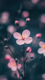 Pink Blossom Commands Moody Garden Stage with Radiant Delicacy