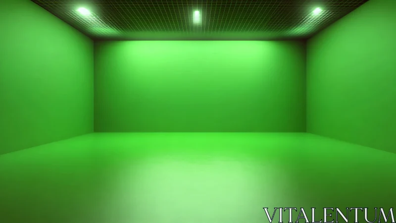 Monochrome chroma-lit void with rectilinear volumetric geometry.