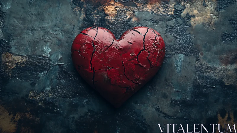 Weathered Heart Carved in Stone