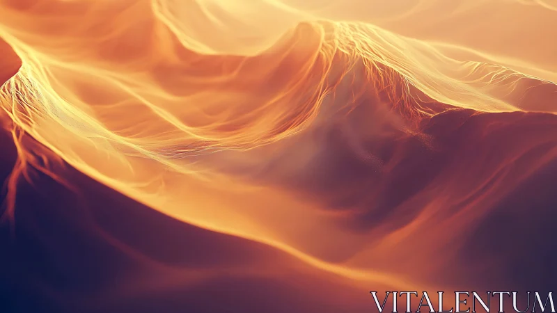 Billowing Fabric in Warm Light