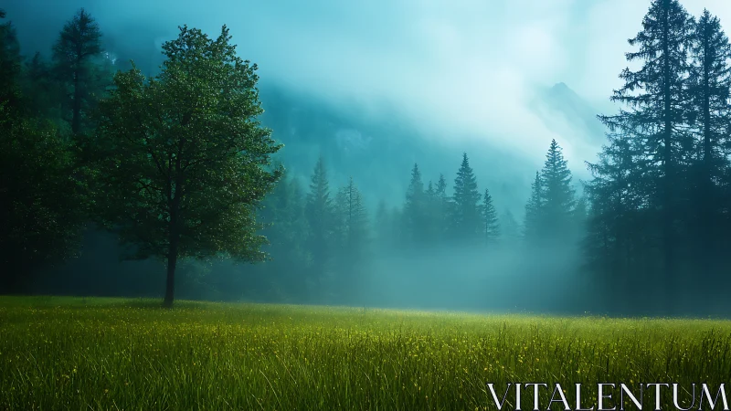 Emerald Meadow Breathes Misty Pine Whispers.