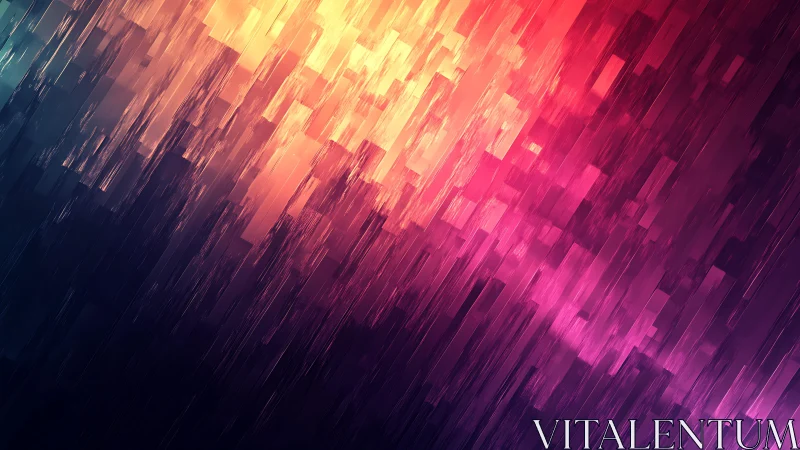 Abstract geometric background with vibrant gradient colors and motion effect.