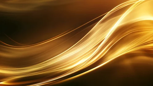 Golden light waves drift gently across a warm abstract space