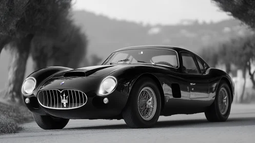 Midnight Maserati glides like liquid chrome through silence