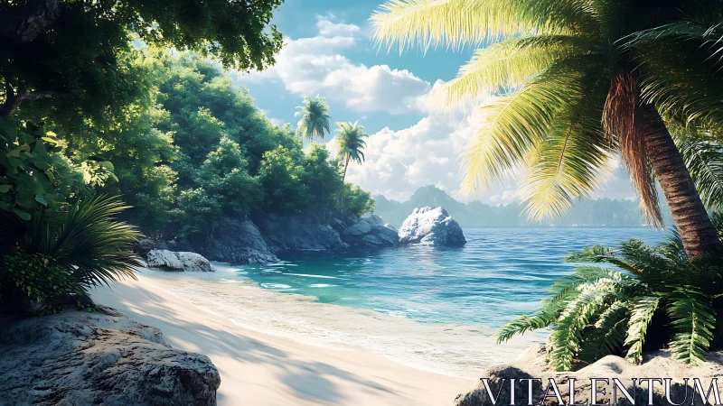 Tropical Paradise Cove Where Emerald Jungle Meets Turquoise Waters