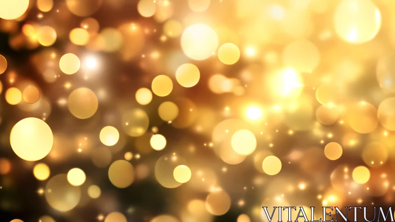 Golden bokeh lights pattern with soft blurred circles.