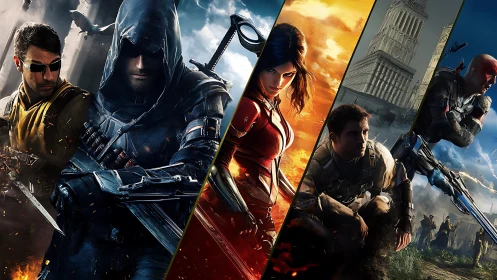 Armored operatives align across dynamic split battle panels