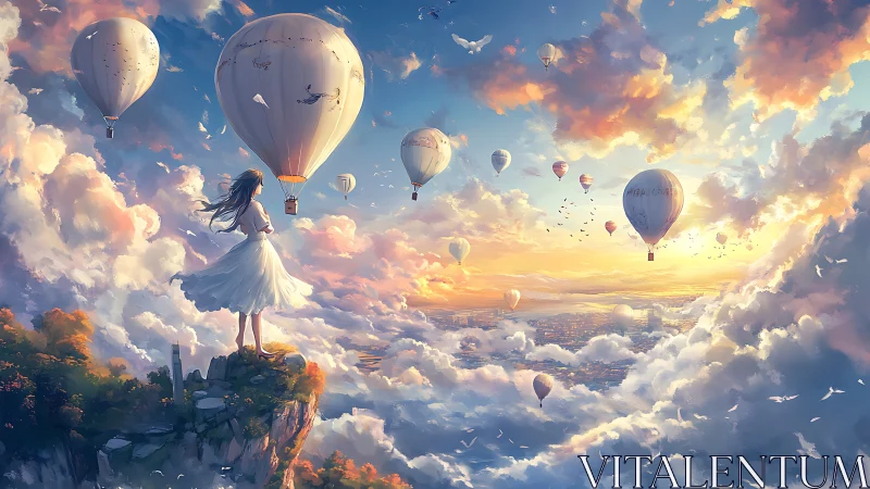 Skybound daydreams drift with hot air balloons at dawn.