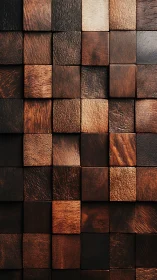 Tessellated hardwood relief grid with tonal variance mapping.