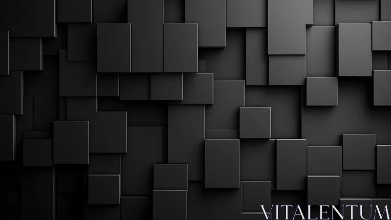 Midnight rectangles quietly stack into a sleek shadow grid