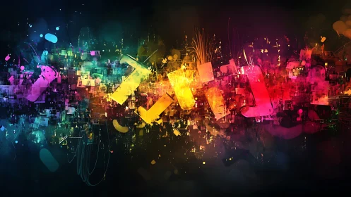 Spectrum-splitting digital abstraction forms luminous chromatic band