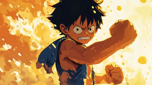 Fiery young fighter ready to leap into bold adventure.