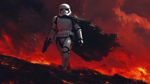 Stormtrooper Stalks Through Molten Inferno.