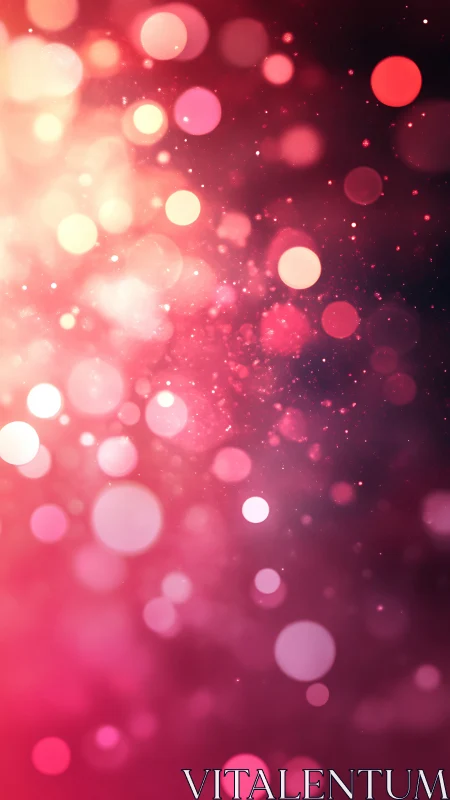 Pink bokeh light field with glowing soft circles.