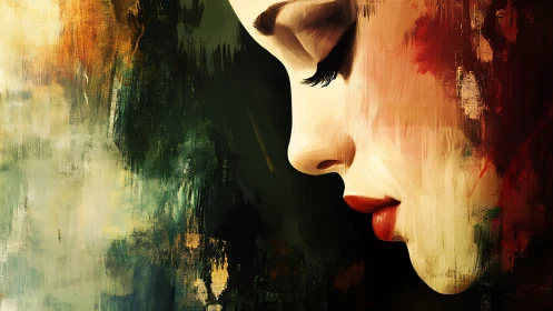 Softly glowing profile captures a quiet, thoughtful moment