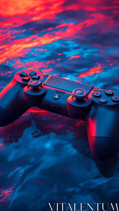 Gaming Controller Glows in Vibrant Neon Dreams.