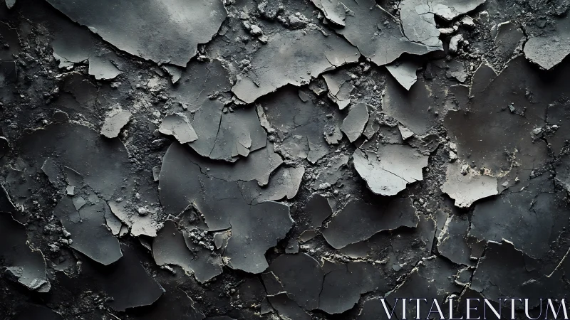 3D cracked slate texture with fragmented abstract surface.