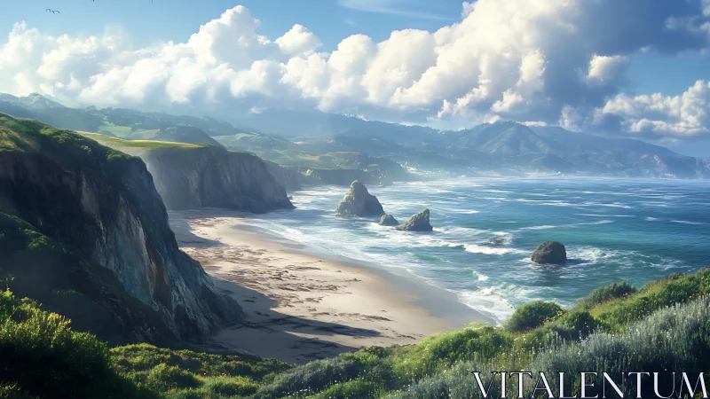 Coastal Symphony: Cliffs Meet Mythology.