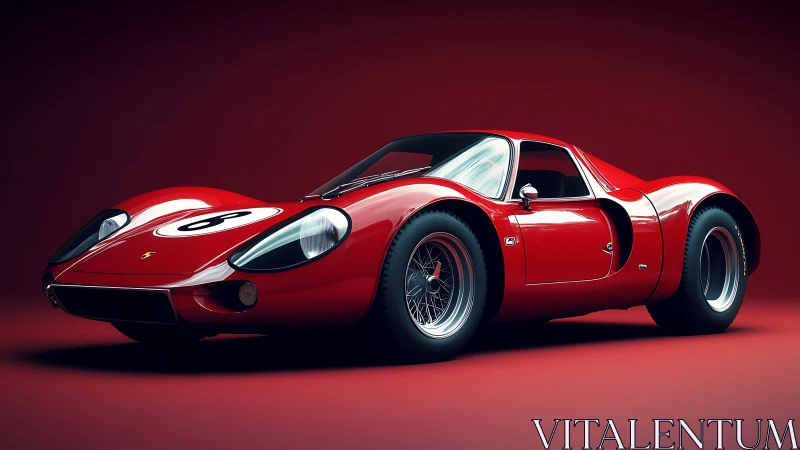 Scarlet track missile basking under cinematic studio glow.