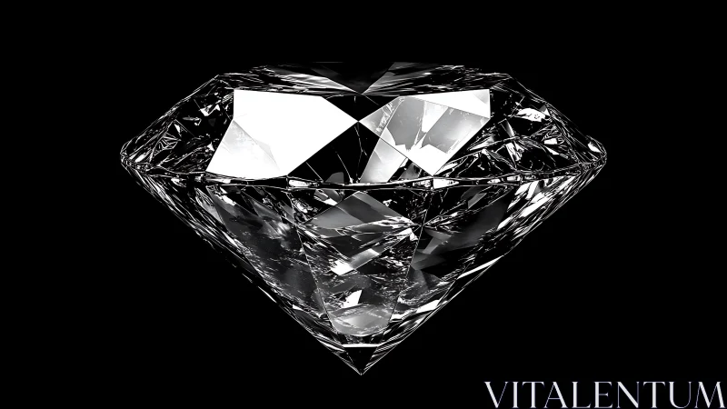 High-dispersion round brilliant diamond in optical isolation.