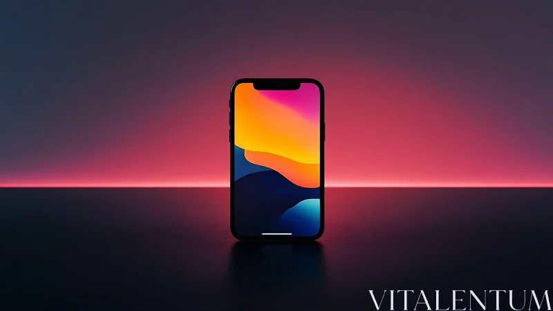 Glowing Smartphone Displays Vibrant Abstract Wallpaper.