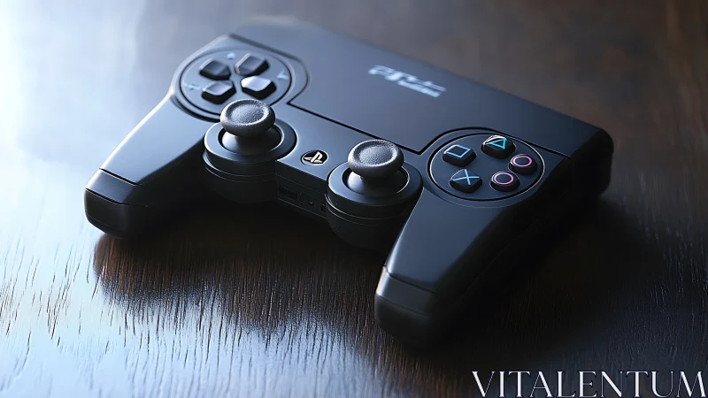 Dark Precision: PSP Gaming Controller in Glossy Midnight Black.